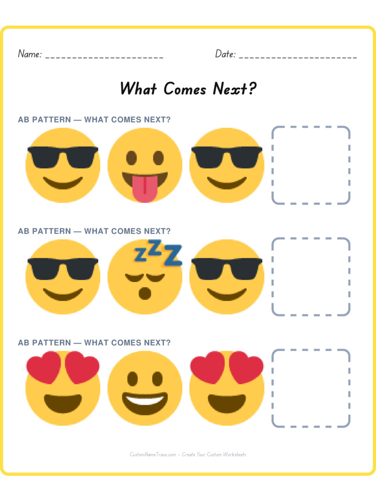 Mixed Review pattern worksheet 174 for kids