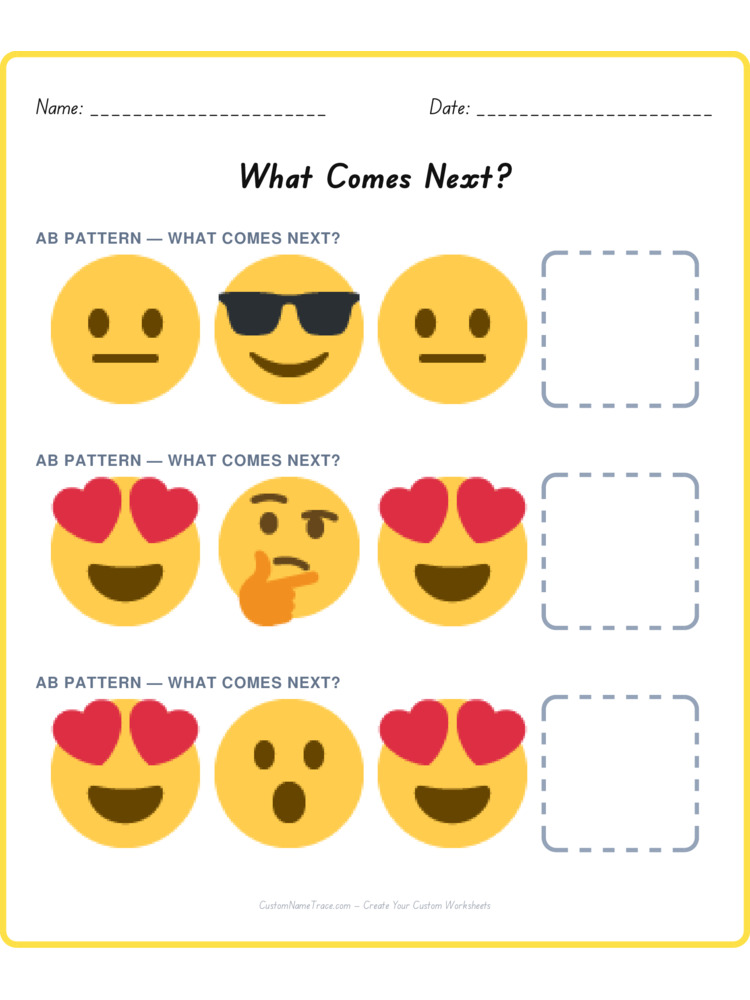 Mixed Review pattern worksheet 18 for kids