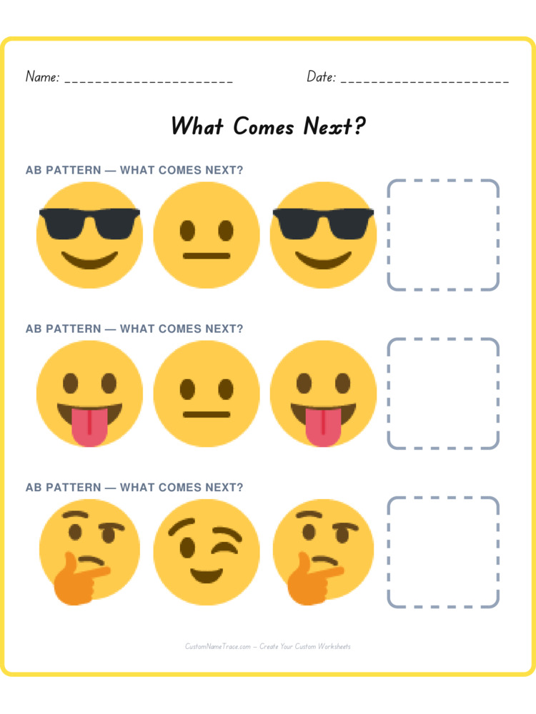 Mixed Review pattern worksheet 188 for kids