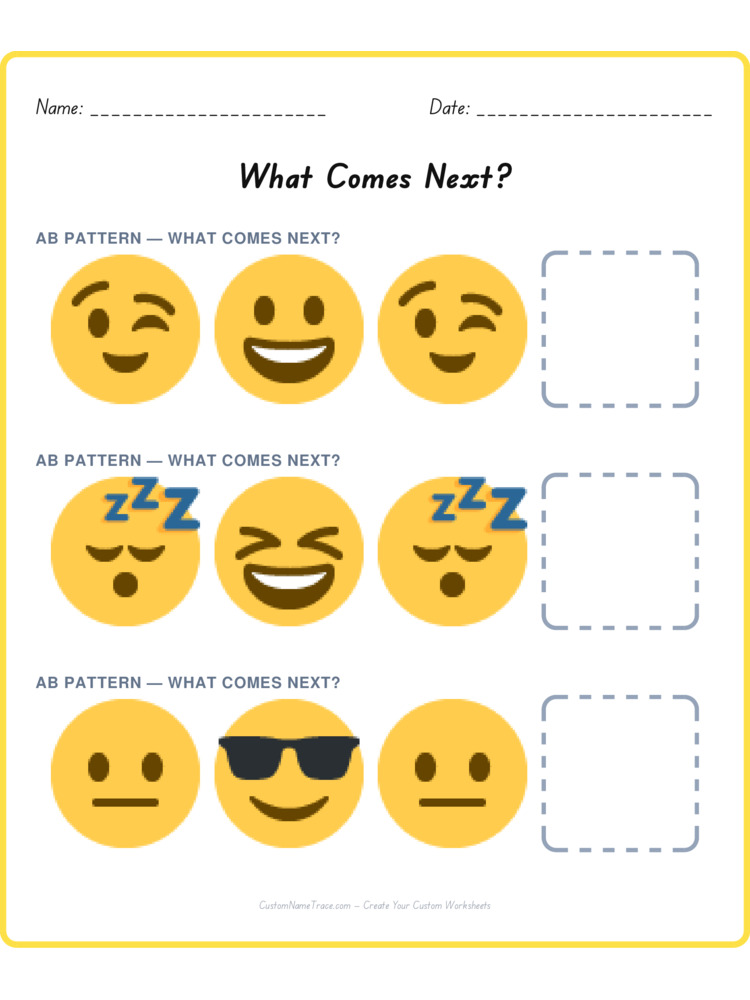Mixed Review pattern worksheet 19 for kids