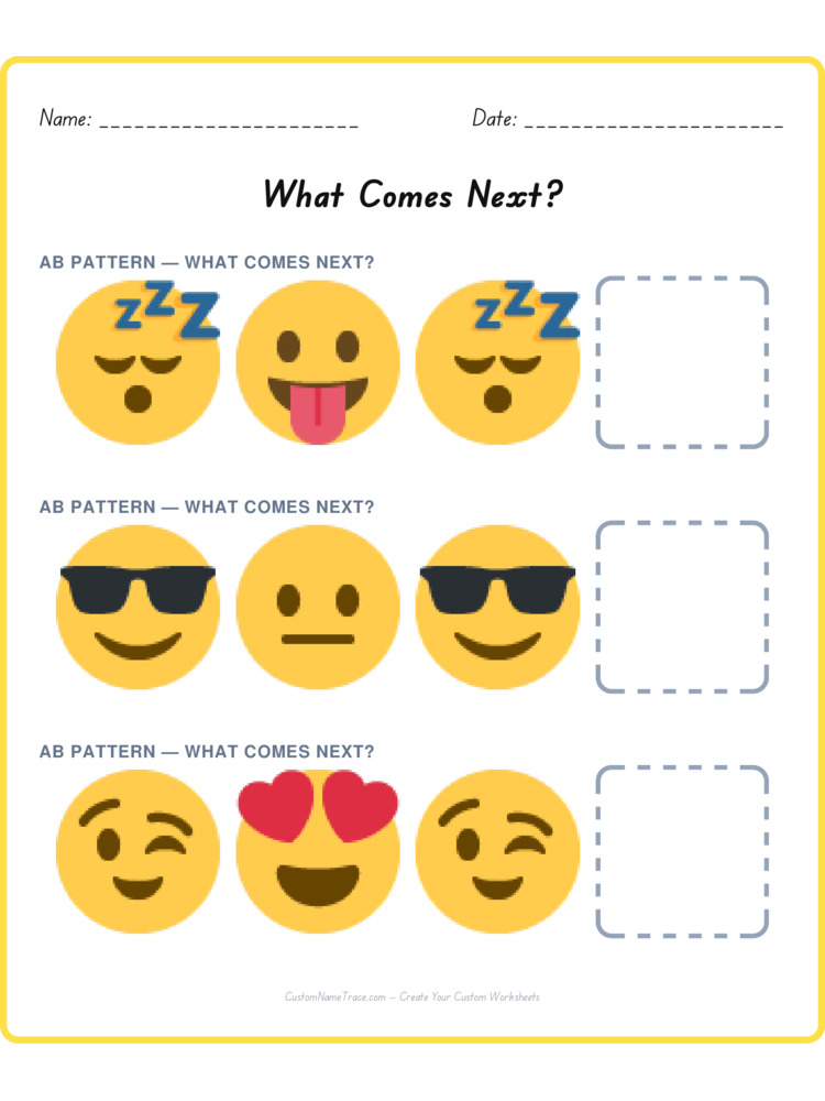 Mixed Review pattern worksheet 201 for kids