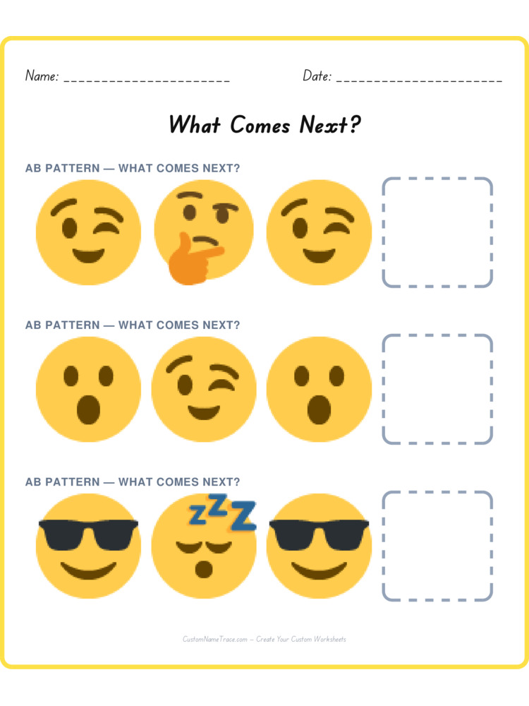 Mixed Review pattern worksheet 202 for kids