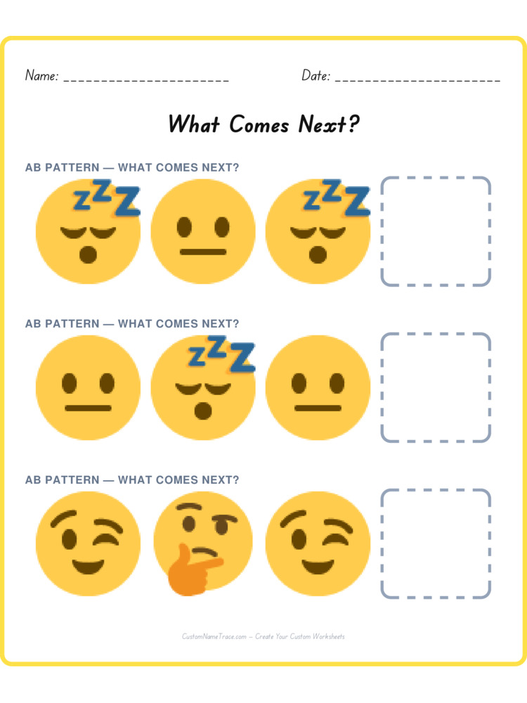 Mixed Review pattern worksheet 205 for kids