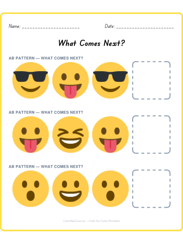Mixed Review pattern worksheet 233 for kids