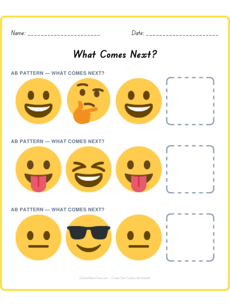 Mixed Review pattern worksheet 25 for kids