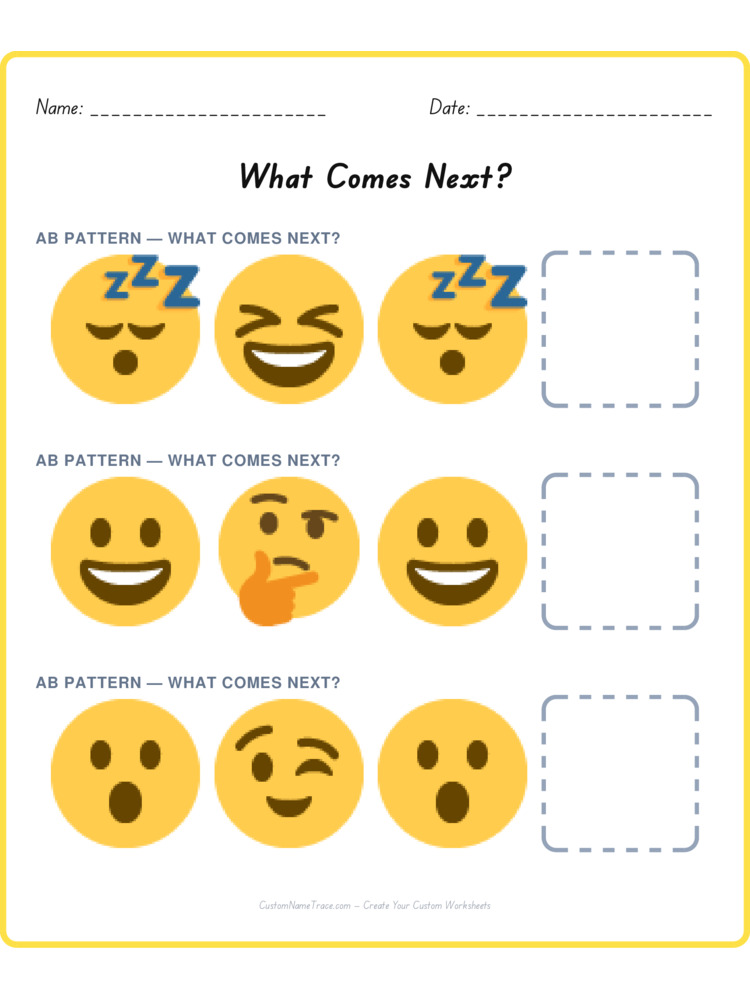 Mixed Review pattern worksheet 26 for kids