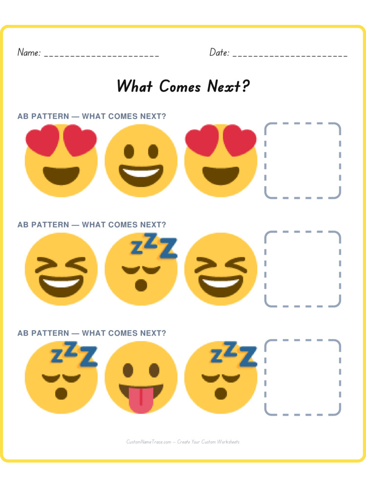 Mixed Review pattern worksheet 27 for kids