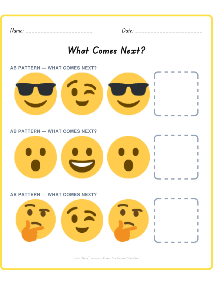 Mixed Review pattern worksheet 28 for kids
