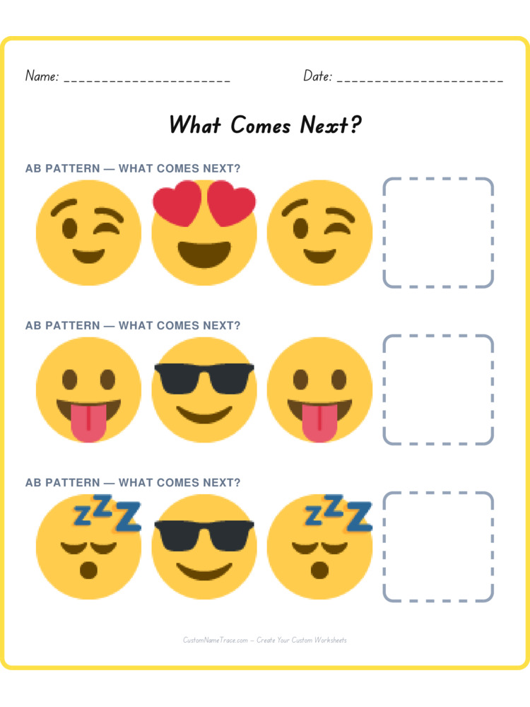 Mixed Review pattern worksheet 32 for kids