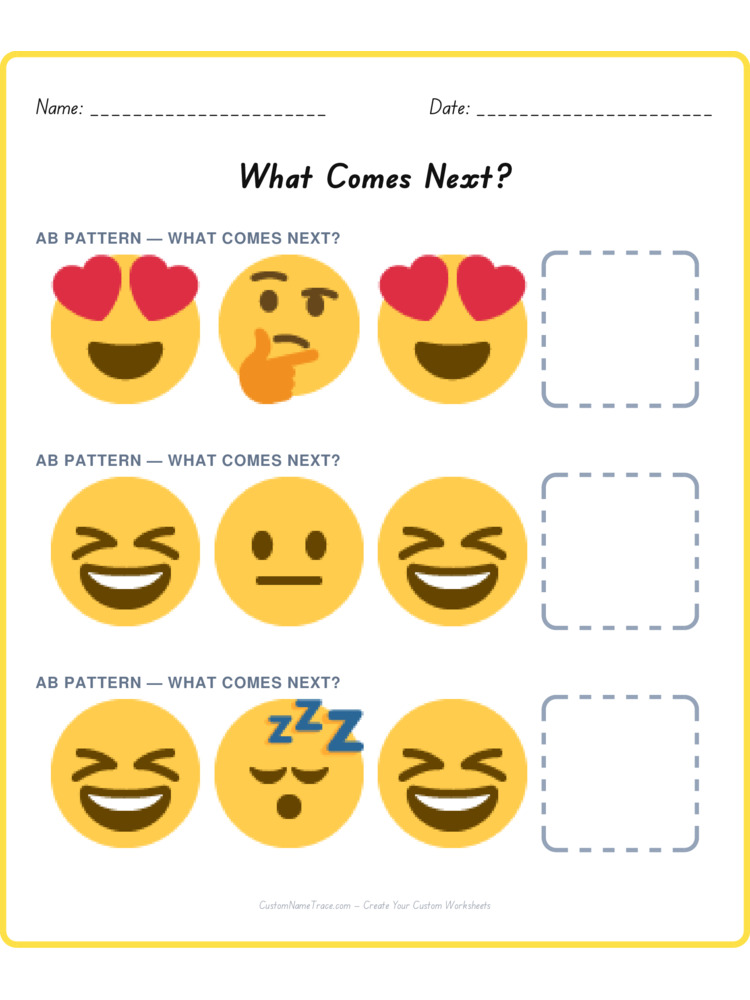 Mixed Review pattern worksheet 34 for kids