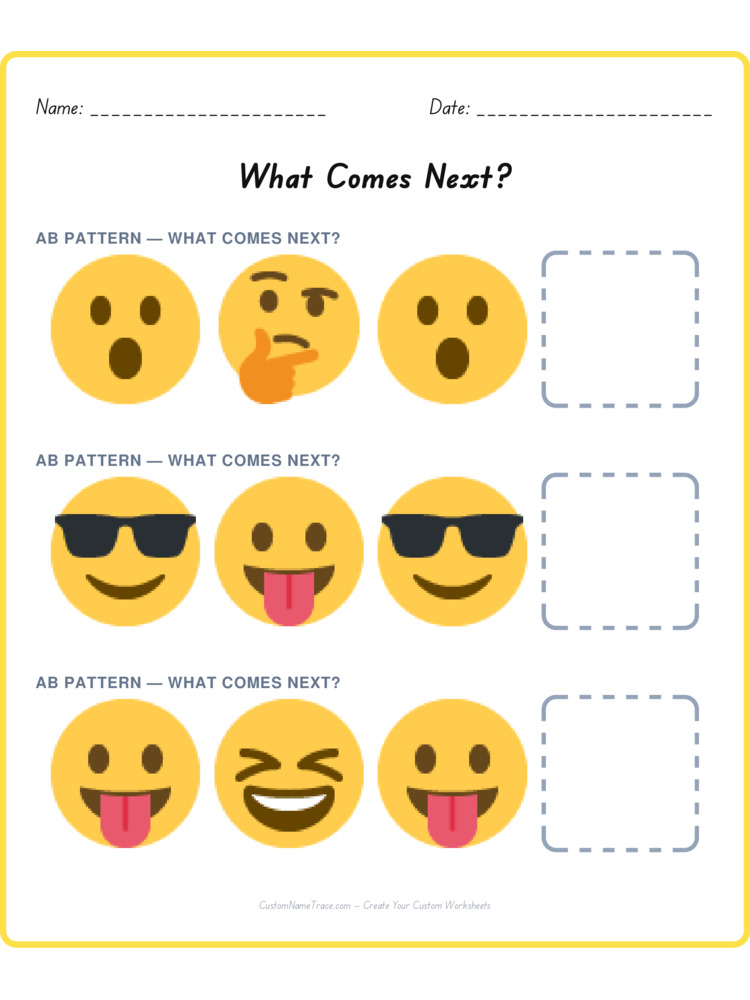 Mixed Review pattern worksheet 36 for kids