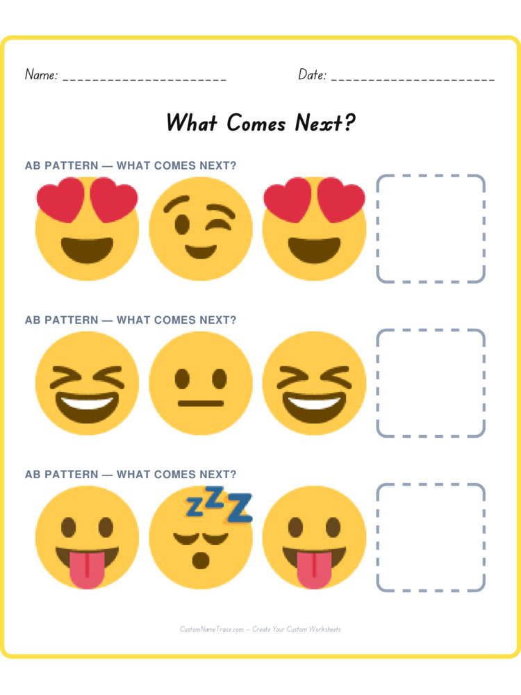 Mixed Review pattern worksheet 38 for kids
