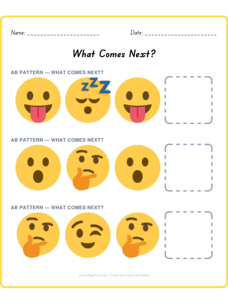 Mixed Review pattern worksheet 40 for kids
