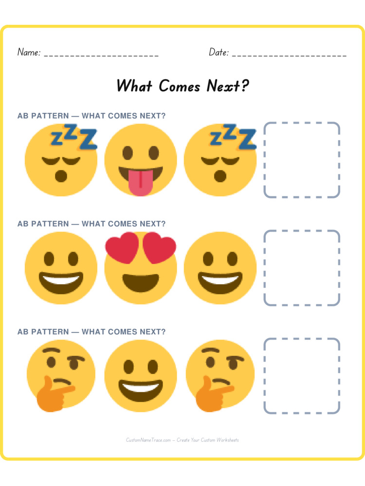 Mixed Review pattern worksheet 42 for kids