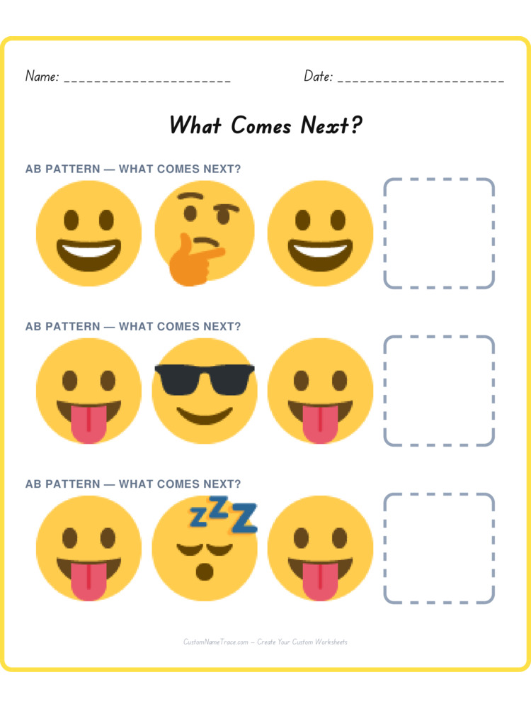 Mixed Review pattern worksheet 43 for kids