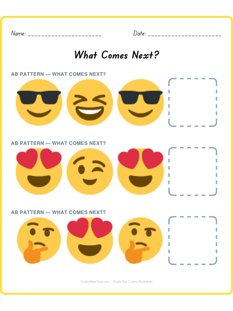 Mixed Review pattern worksheet 44 for kids