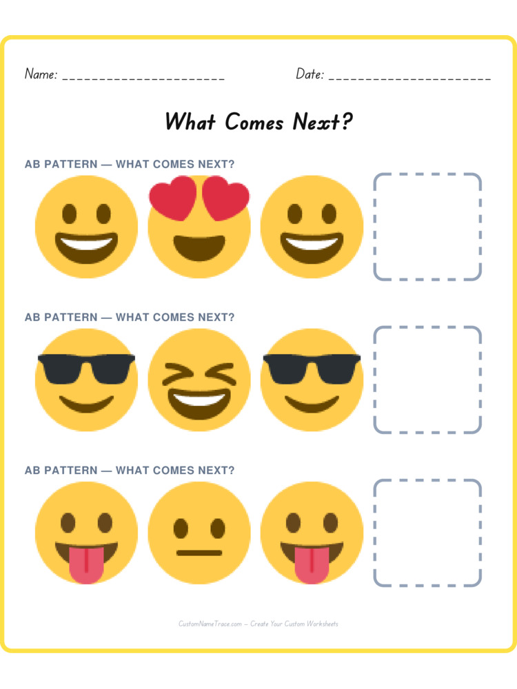 Mixed Review pattern worksheet 45 for kids