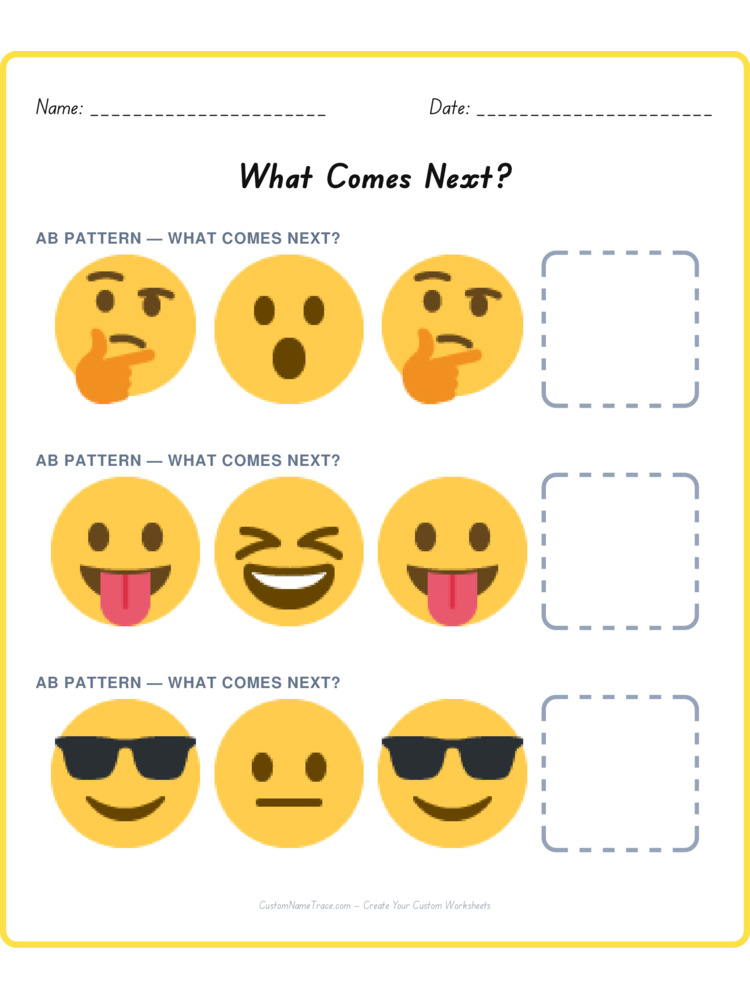 Mixed Review pattern worksheet 47 for kids