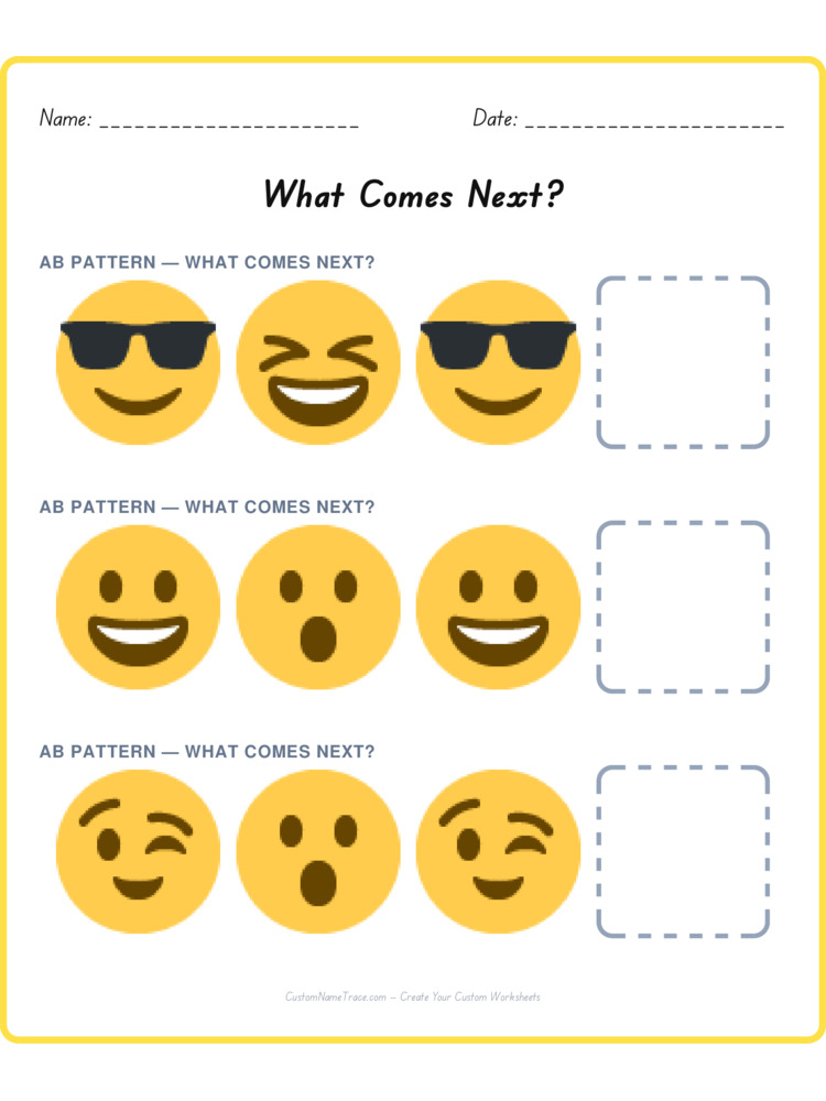 Mixed Review pattern worksheet 48 for kids