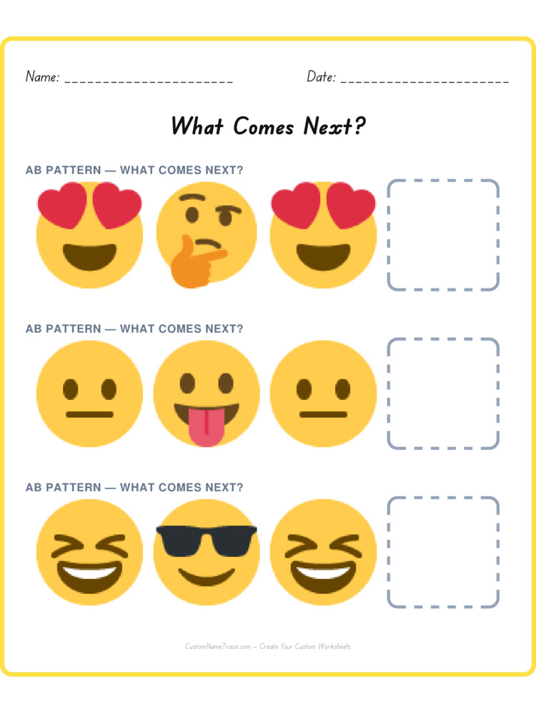 Mixed Review pattern worksheet 49 for kids
