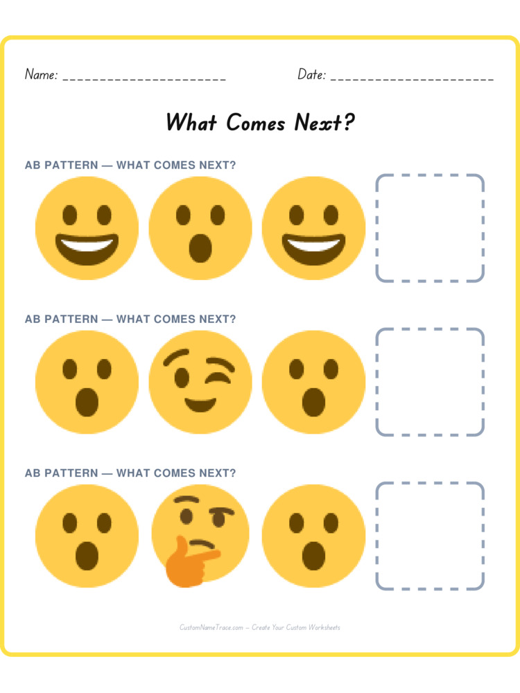 Mixed Review pattern worksheet 5 for kids