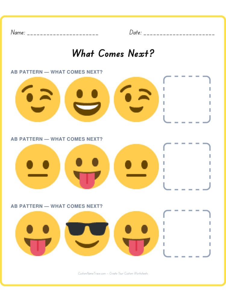 Mixed Review pattern worksheet 50 for kids