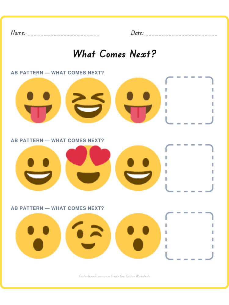 Mixed Review pattern worksheet 51 for kids
