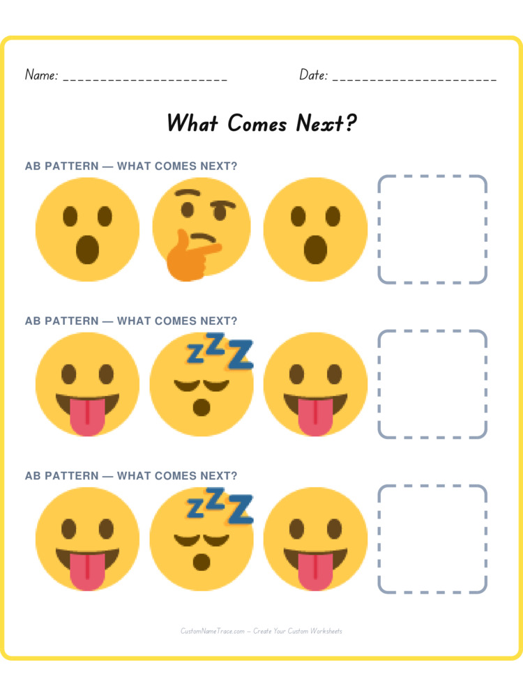 Mixed Review pattern worksheet 52 for kids