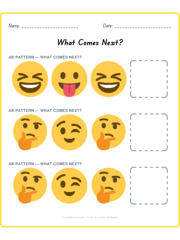 Mixed Review pattern worksheet 53 for kids