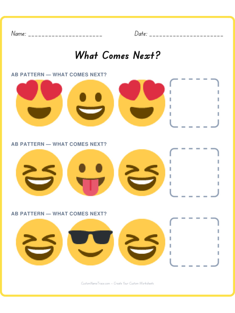 Mixed Review pattern worksheet 54 for kids
