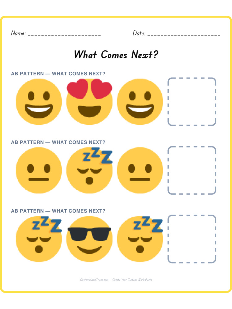 Mixed Review pattern worksheet 58 for kids