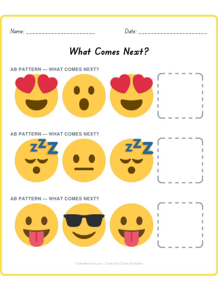 Mixed Review pattern worksheet 60 for kids