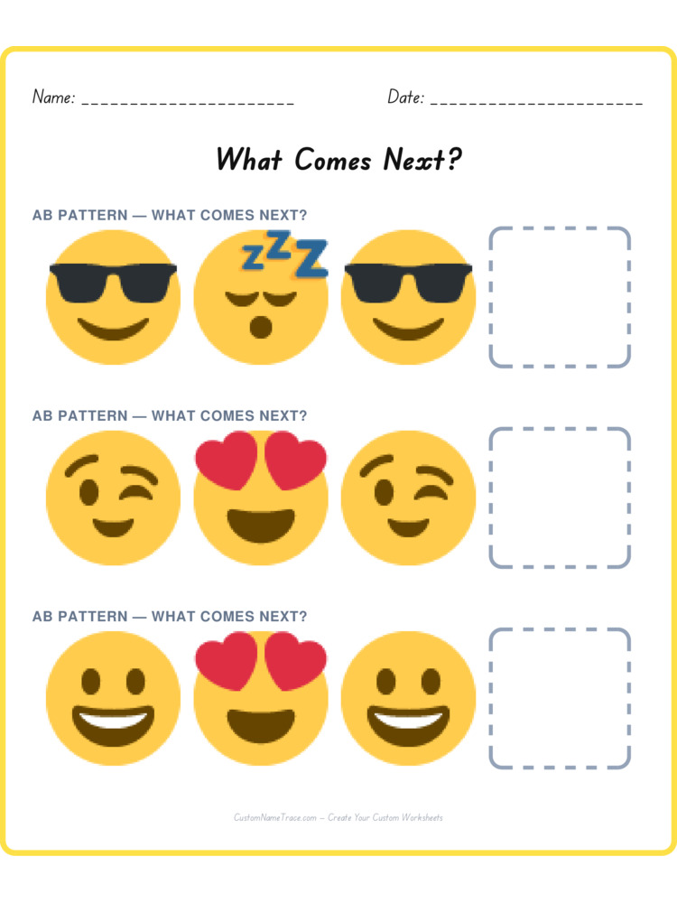 Mixed Review pattern worksheet 61 for kids