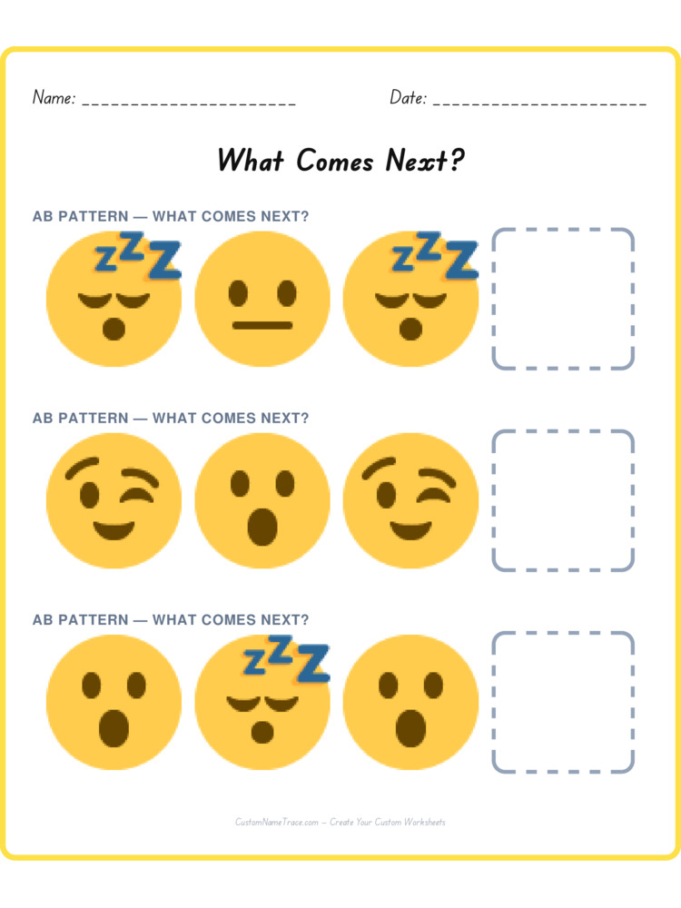 Mixed Review pattern worksheet 63 for kids