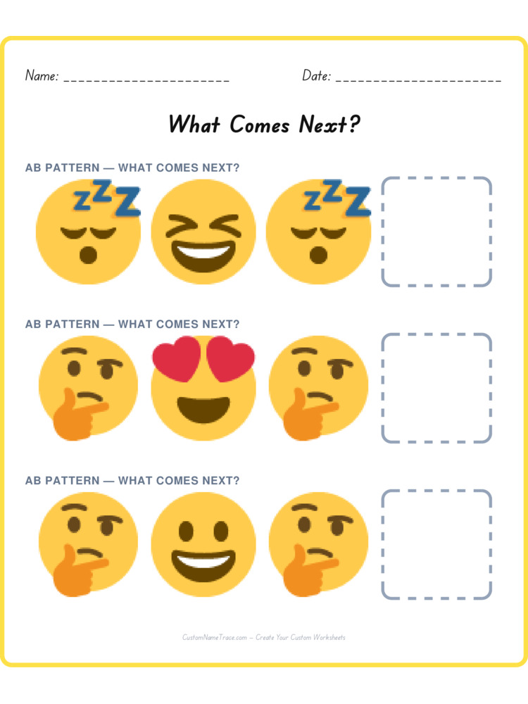 Mixed Review pattern worksheet 70 for kids