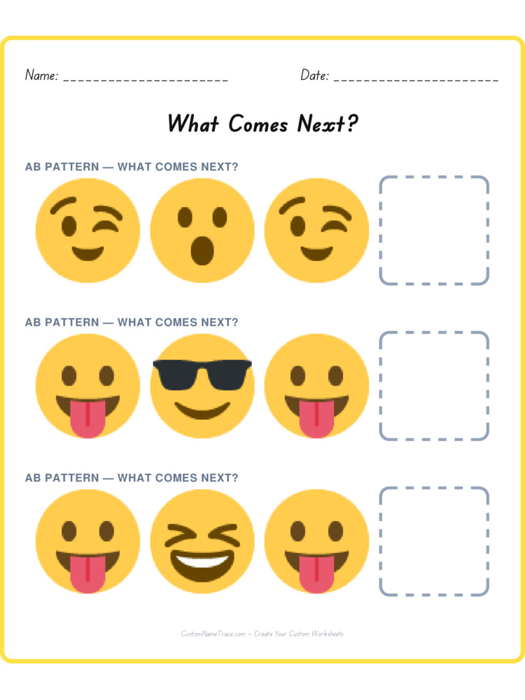 Mixed Review pattern worksheet 71 for kids