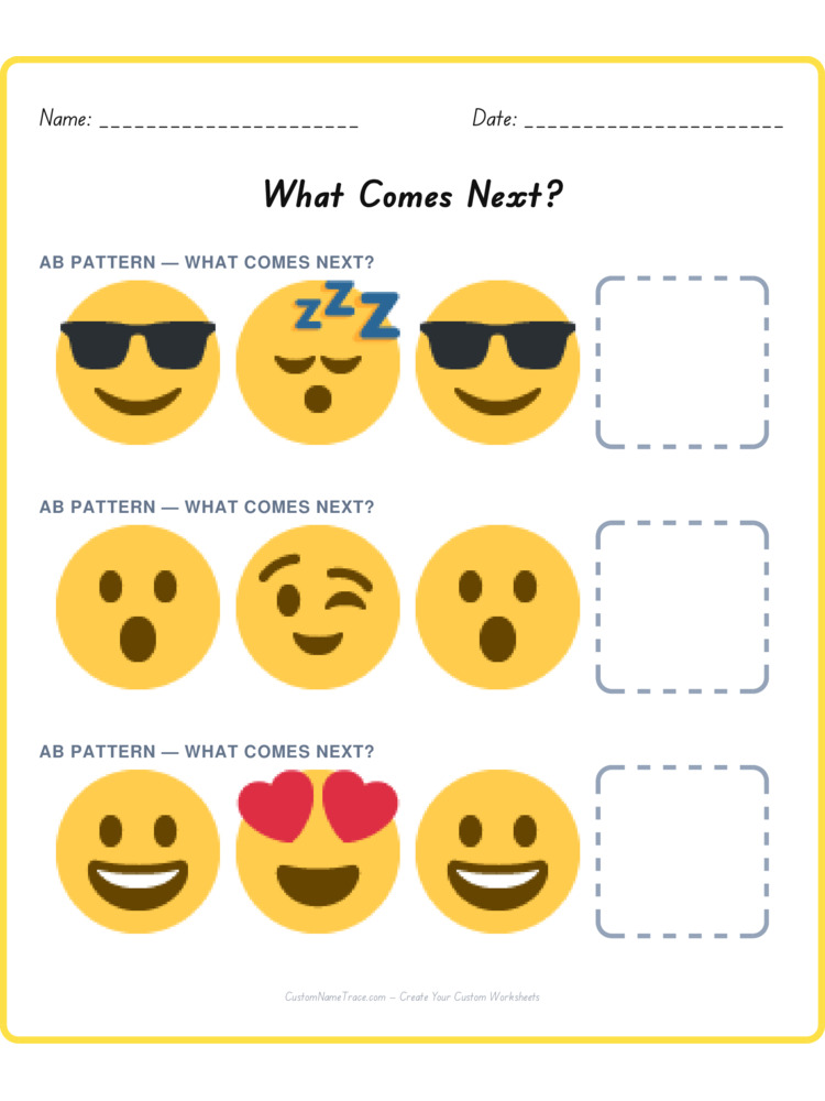 Mixed Review pattern worksheet 72 for kids