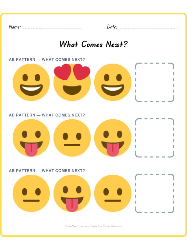 Mixed Review pattern worksheet 73 for kids