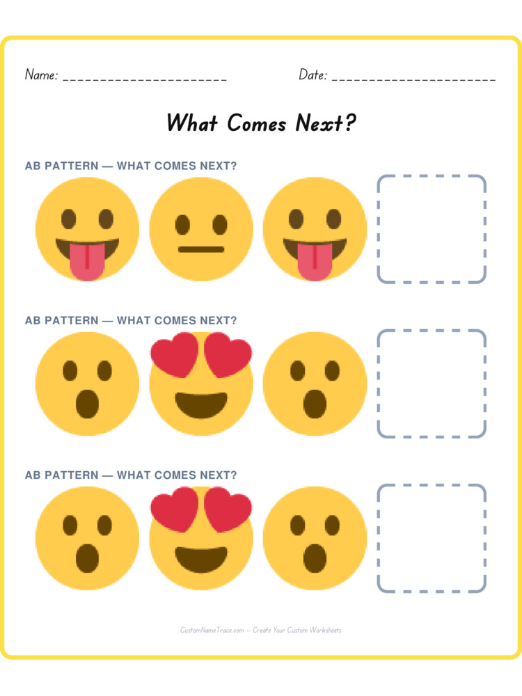 Mixed Review pattern worksheet 74 for kids