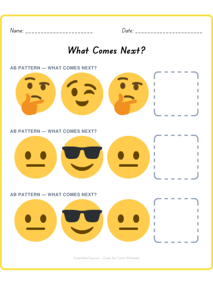 Mixed Review pattern worksheet 77 for kids