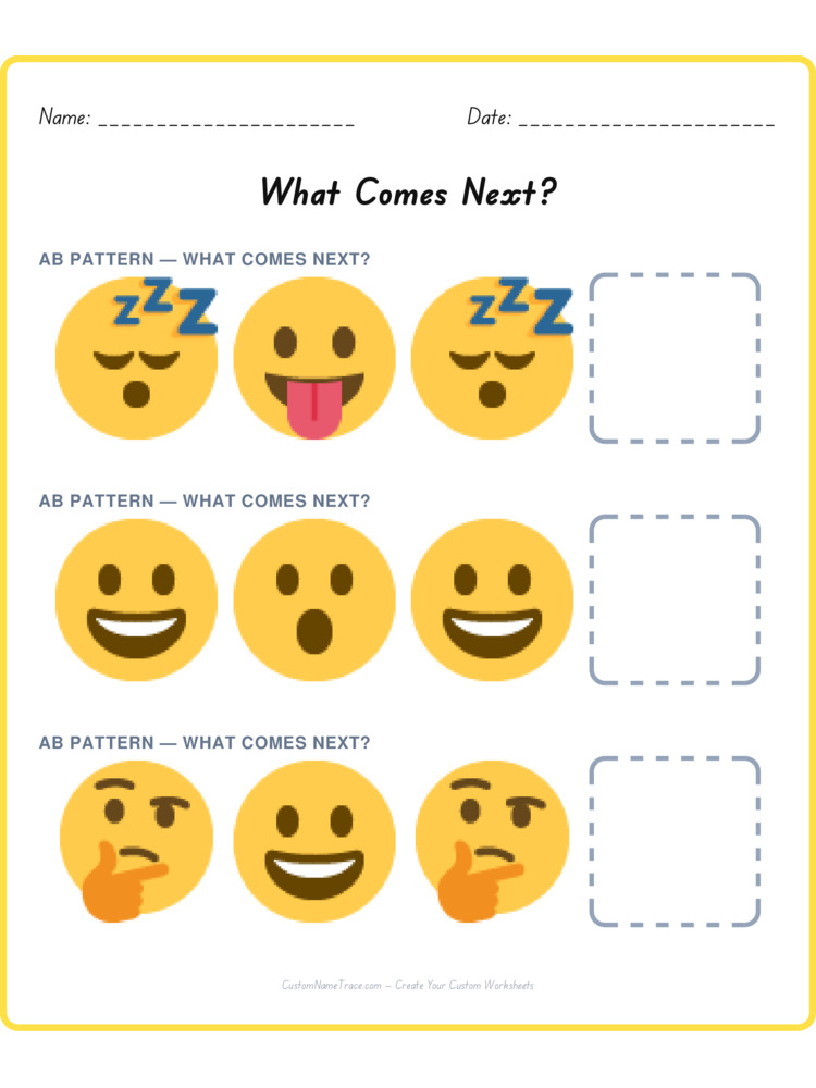Mixed Review pattern worksheet 78 for kids