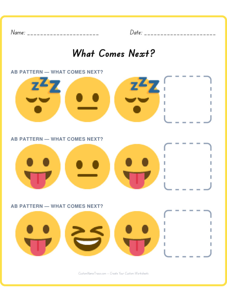 Mixed Review pattern worksheet 8 for kids