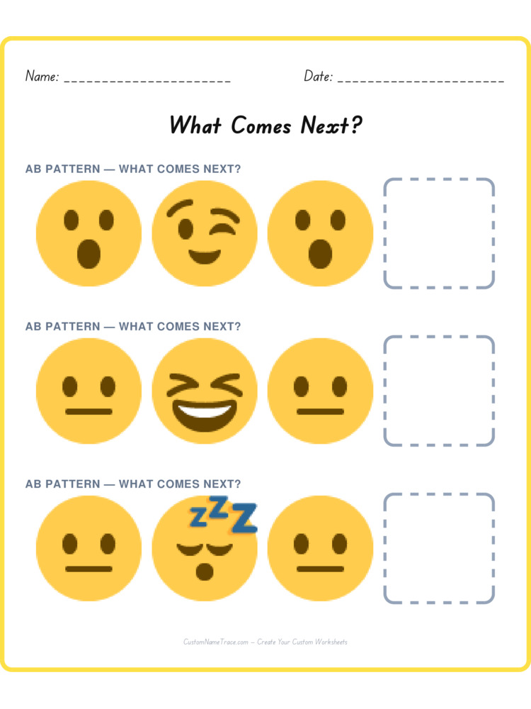Mixed Review pattern worksheet 81 for kids