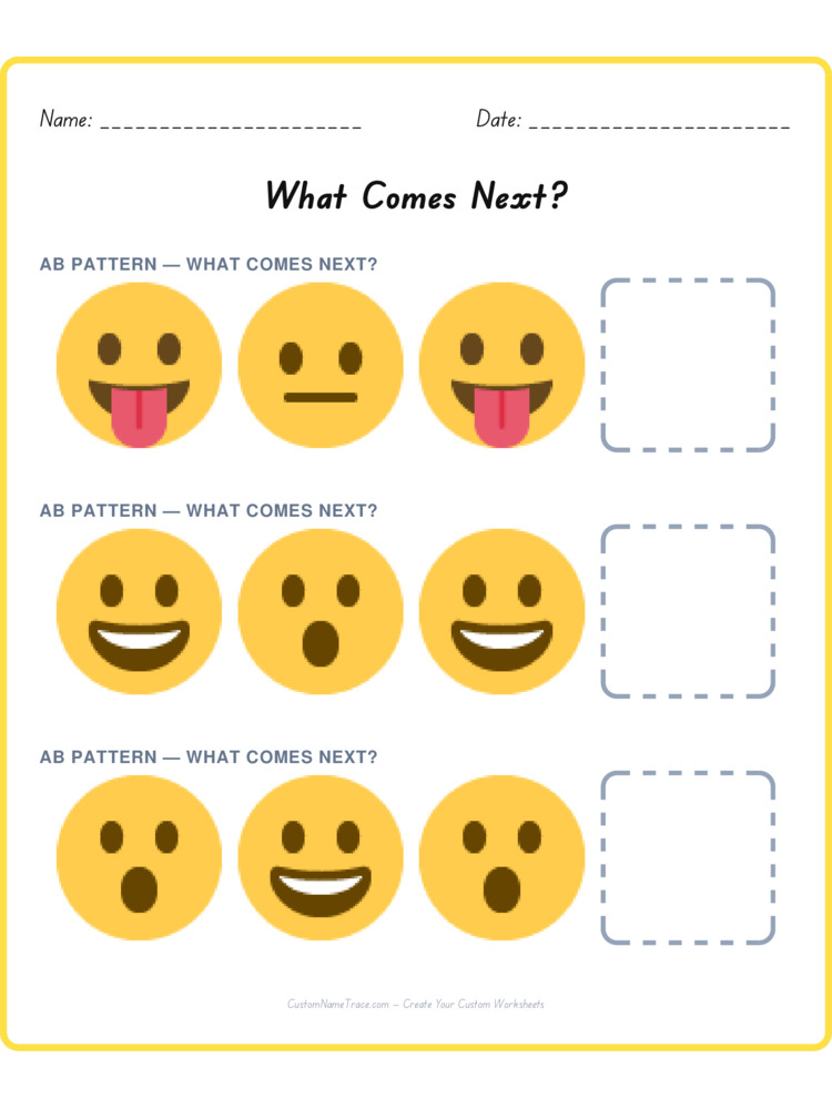 Mixed Review pattern worksheet 82 for kids