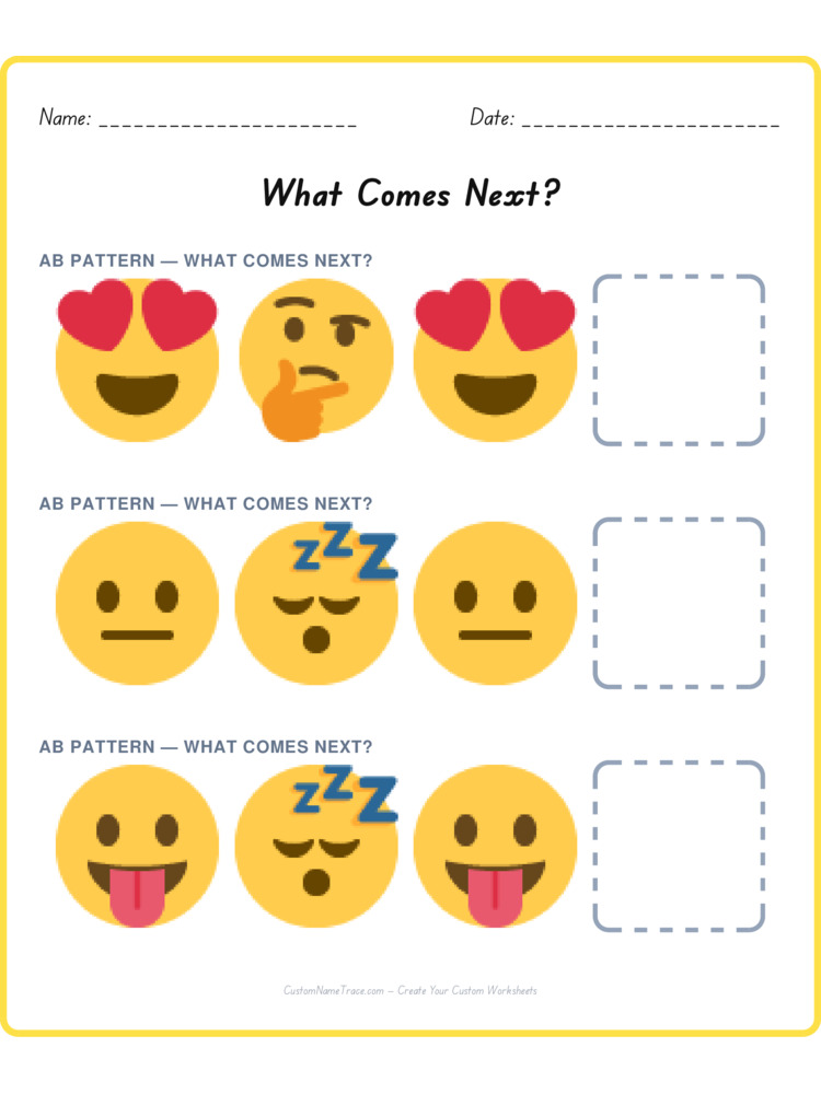 Mixed Review pattern worksheet 85 for kids
