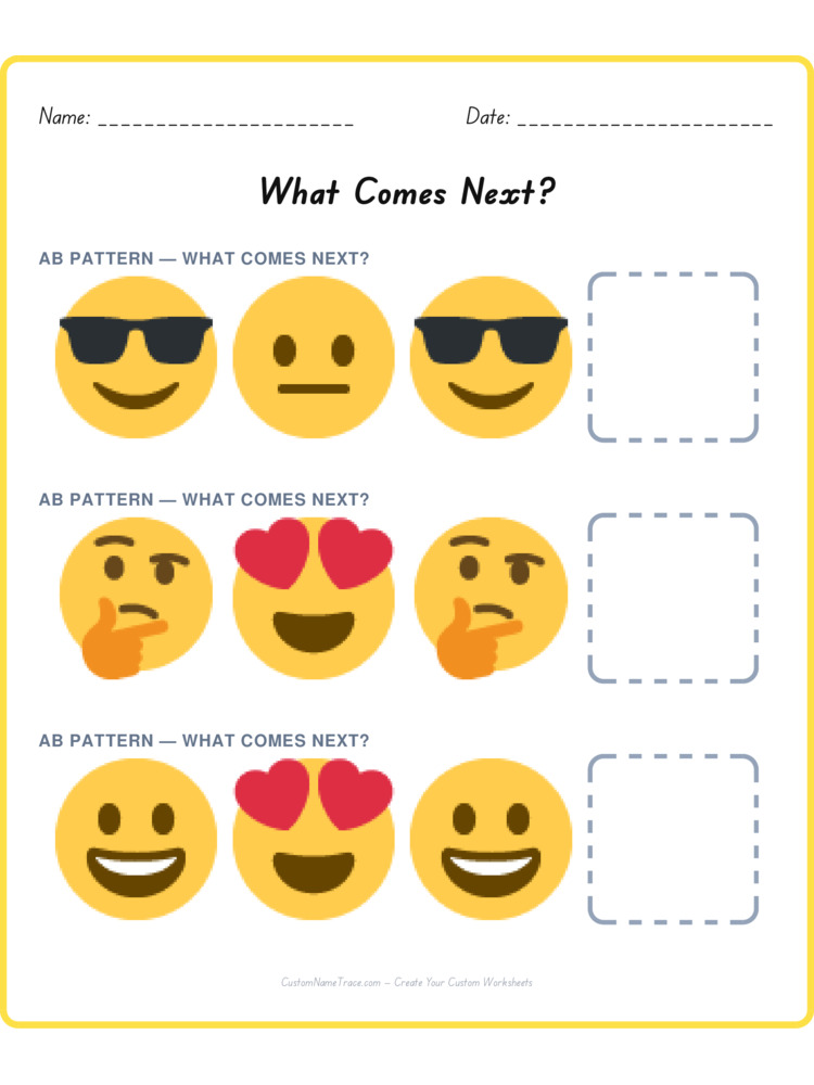Mixed Review pattern worksheet 86 for kids