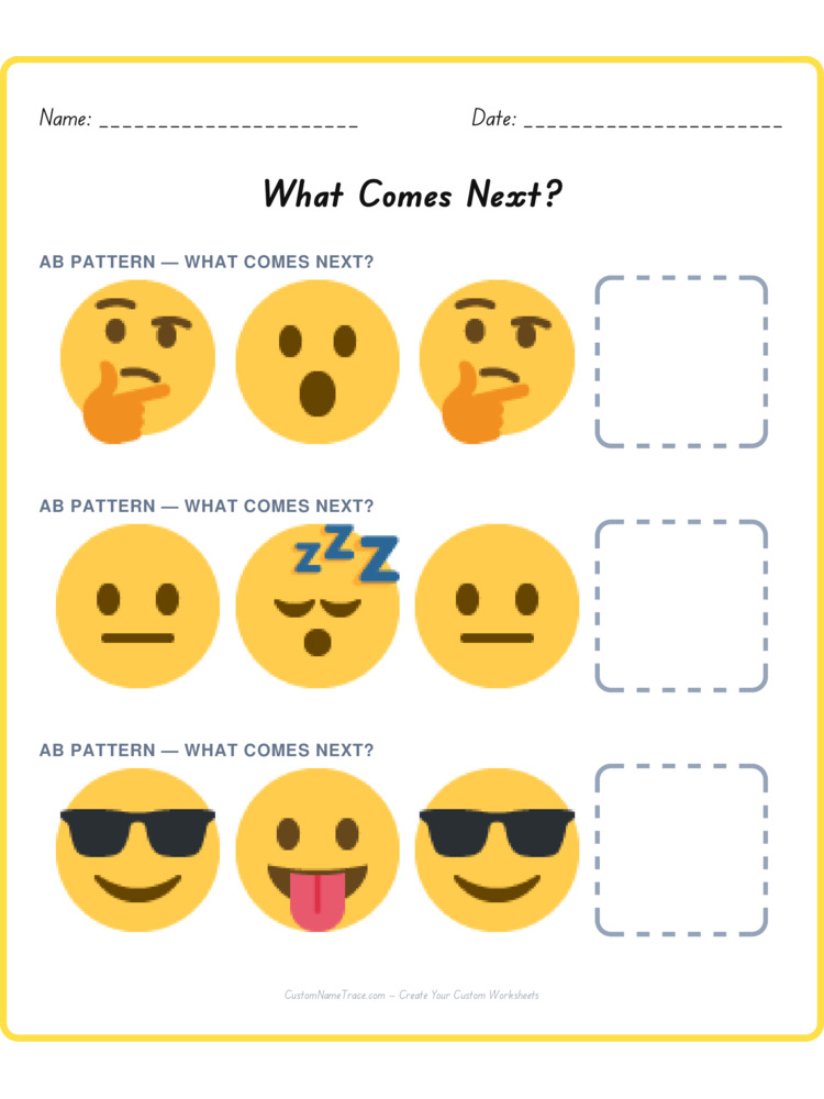Mixed Review pattern worksheet 87 for kids