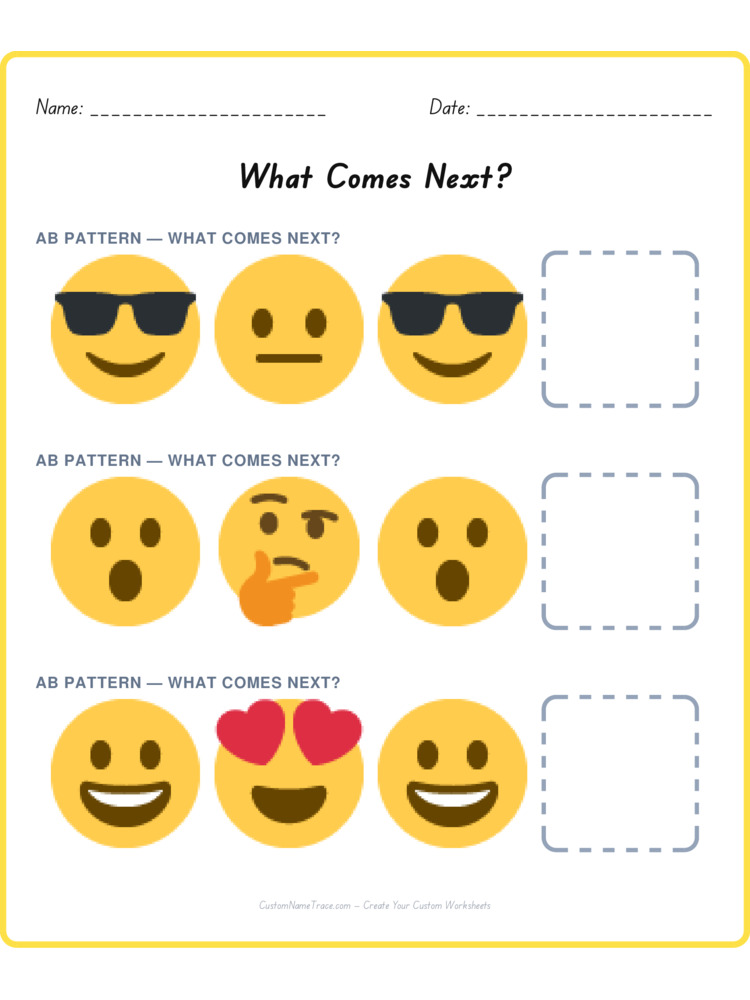 Mixed Review pattern worksheet 88 for kids