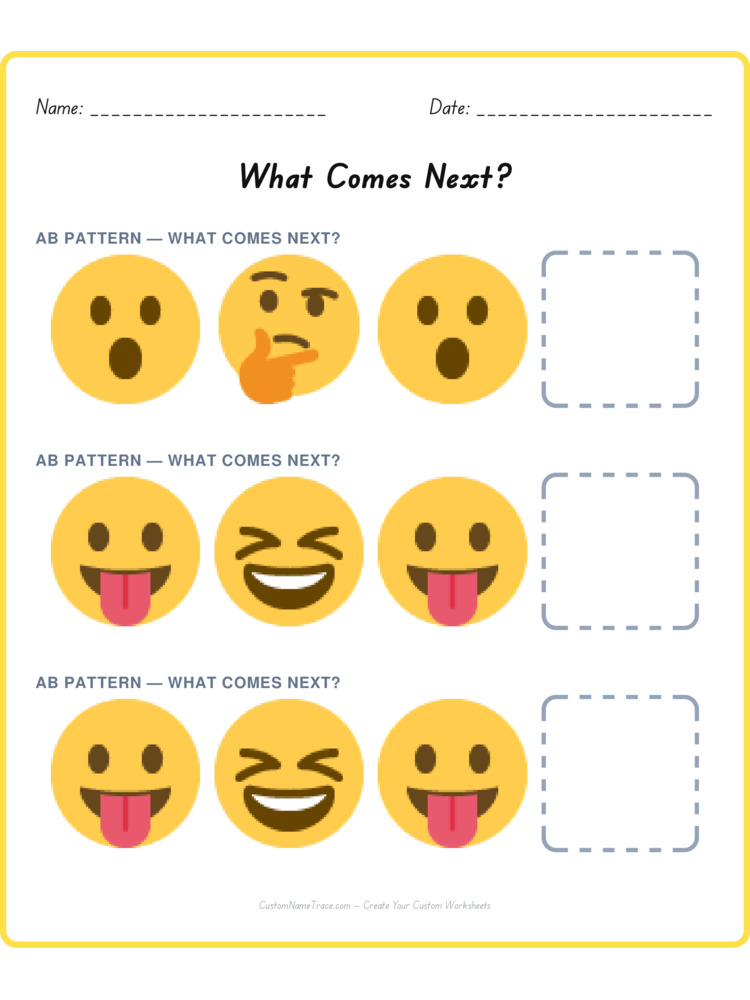 Mixed Review pattern worksheet 89 for kids