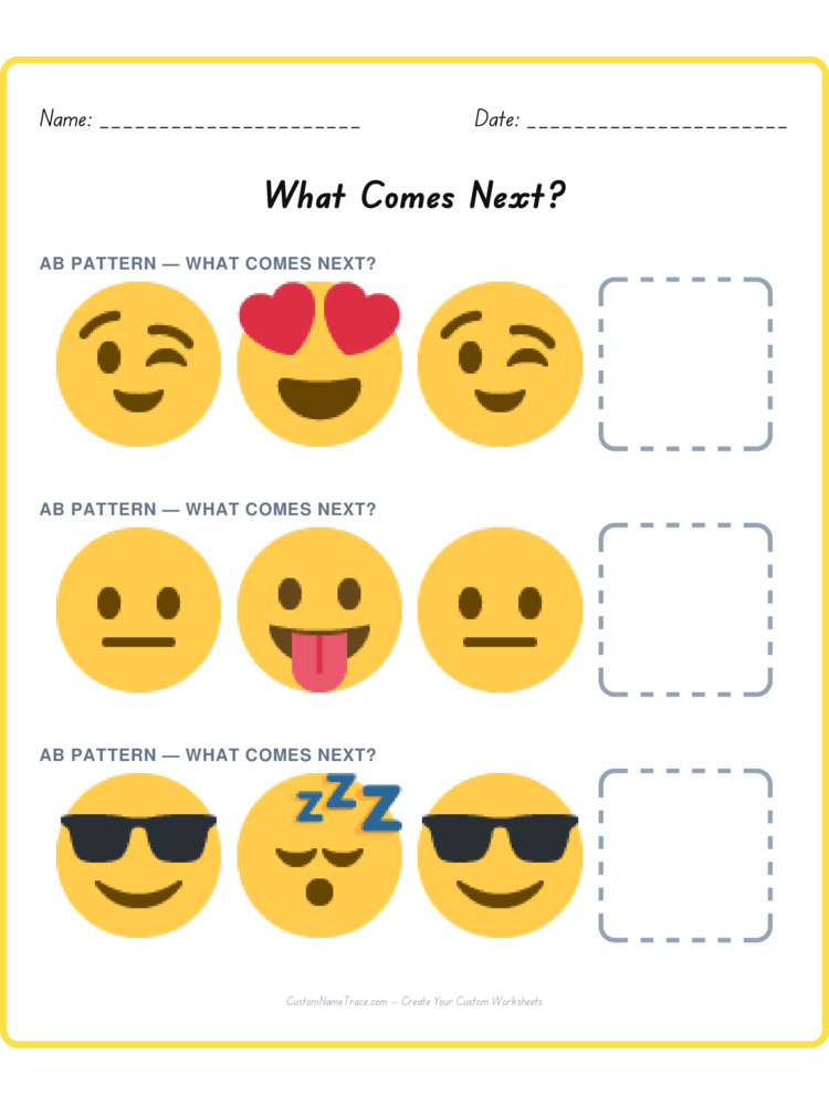 Mixed Review pattern worksheet 90 for kids